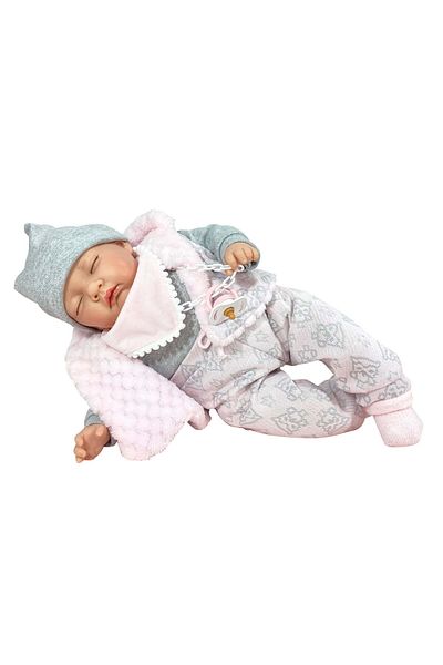 OEM Papusa Nines D'onil, Snow, Nou-nascut, Cu Sunete, Cu Ochii Inchisi, Cu Miros De Vanilie, 45 Cm