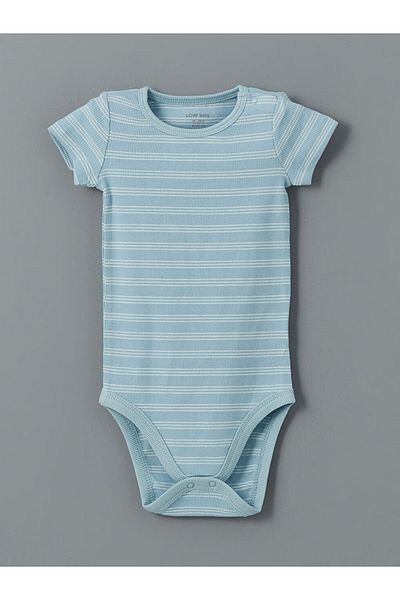 LC Waikiki LCW Crew Neck Printed Baby Boy Snap Body 2-Piece