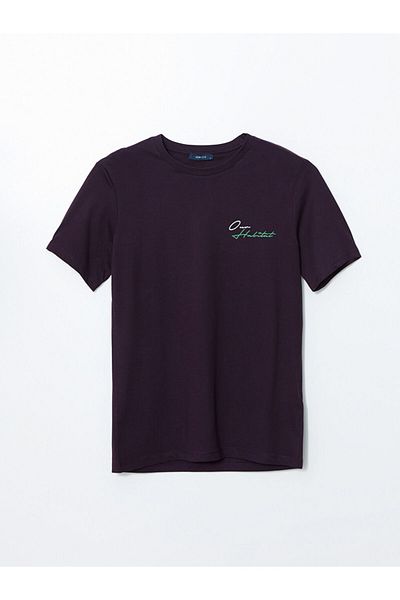 LC Waikiki New Season Crew Neck εμπριμέ χτενισμένο βαμβακερό ανδρικό Tisort - S5JQ95Z8
