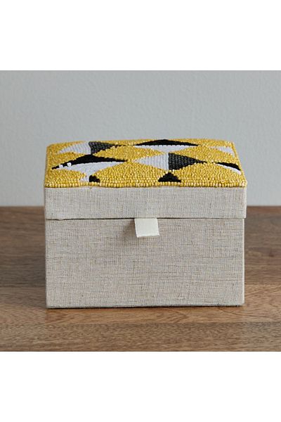 Home Box Enzo Beaded Box 13x13x8 cm