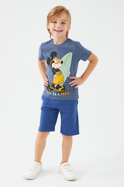 Mickey Mouse D4785-3 Σετ για αγόρι - Navy Blue Melange, Κάτω και Επάνω Σετ