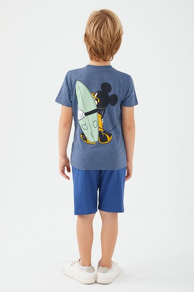 Mickey Mouse D4785-3 Σετ για αγόρι - Navy Blue Melange, Κάτω και Επάνω Σετ
