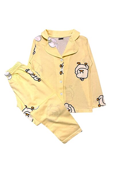 ALİŞ KİDS Boys' 100% Cotton Yellow Chick Egg Print Shirt Collar Buttoned Seas...
