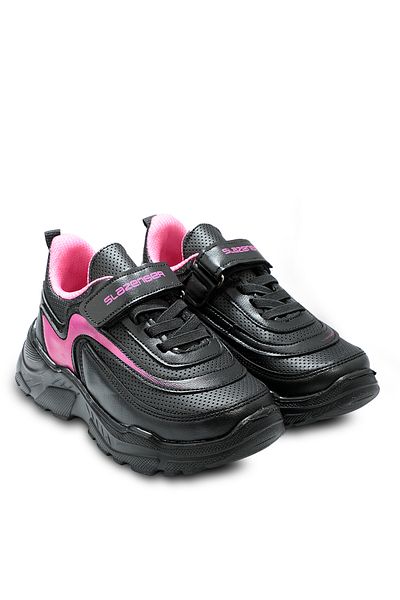 Slazenger Kanon I Girl's Sneaker Shoes Black / Fuchsia