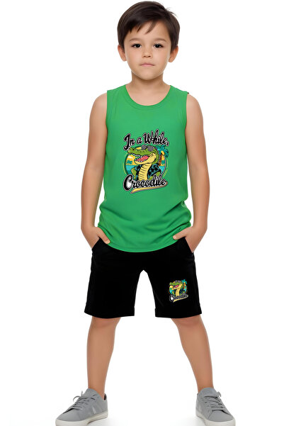 YA KO KİDS In a While Štampano Majica bez rukava i šorts za dečake Set gornje...