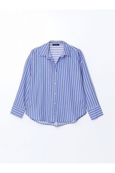 LC Waikiki Cămașă oversize cu dungi pentru femei