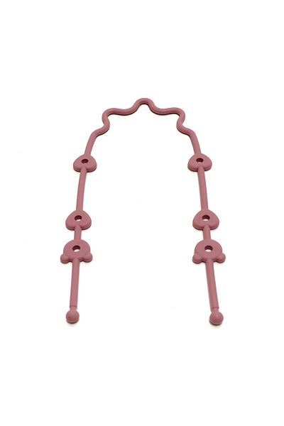 The Cloudish Shop Dark Pink Silicone Pacifier Strap Toy Holder