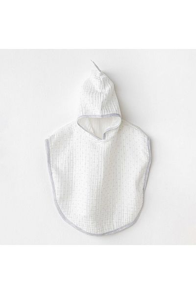 andywawa Ac24726 Muslin Wawa Boys Baby Poncho White