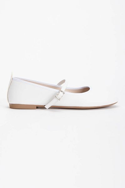 MFT AYAKKABI White Women's Ballerinas - Lightweight and Belted Daily Comfort