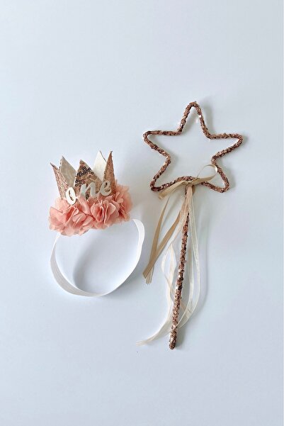 COOLMINIES Coroană și stea pentru ziua de naștere pentru fetiță și cupru