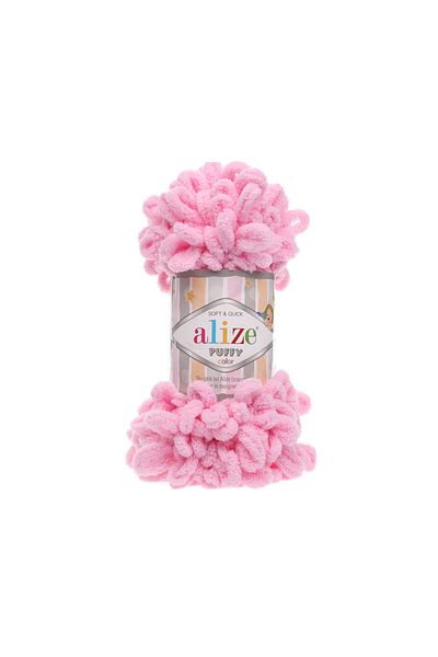 Alize Puffy Hand Knitting Yarn - 185 Ροζ - 100 Γρ. 9 Μ. Πλεκτό νήμα με δάχτυλα