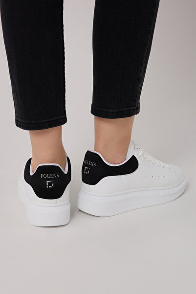 POLENS Αθλητικά παπούτσια Unisex Λευκό-Μαύρο Mcqueen Style Sneaker