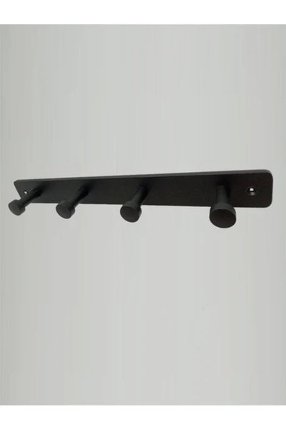 ardini Self Adhesive or Screw Towel Robe Bathroom Hanger Mushroom Four Pack Matte Black