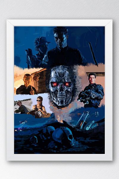 Saturn Πίνακας με πλαίσιο Terminator - Πίνακας αφίσας ταινίας Terminator