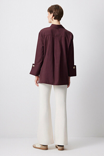 Touché Privé GENİŞ MANŞETLİ POPLİN GÖMLEK