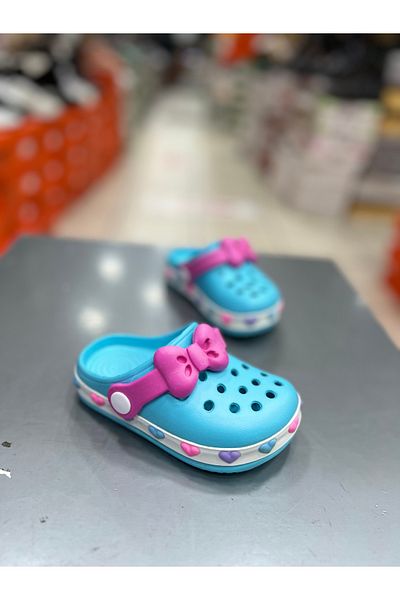Akınal Bella Girl's Double Color Closed-Front Slippers