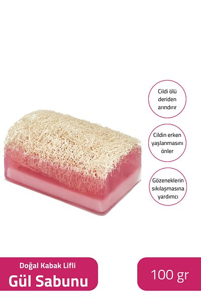 The Touch By Seda Altın Natural Pumpkin Fiber Rose Soap