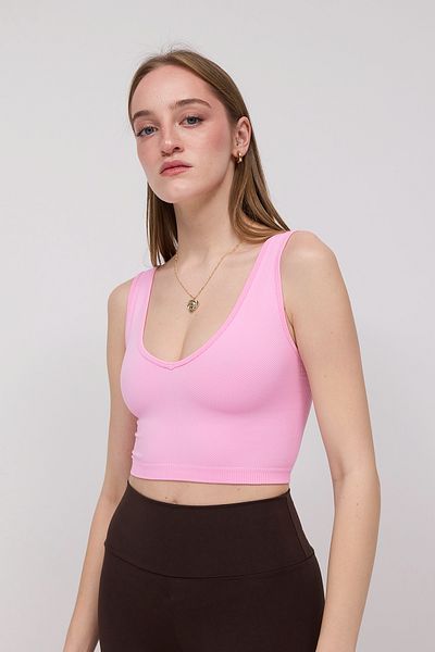 Addax V-Neck Crop Tank Top A008