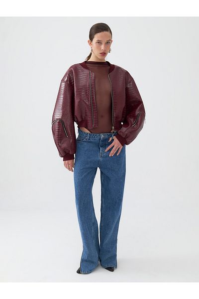 Nocturne Bomber Jacket - Faux Leather
