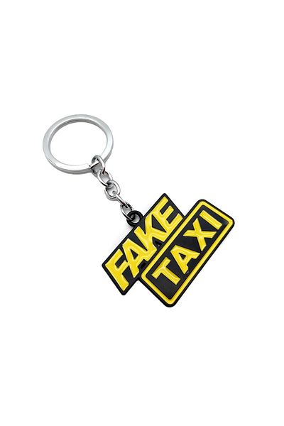 Choice Fake Taxi Metal 3d Key Ring Car Tuning Parts Shock Keychain Fake Taxi Jdm Styling Keyring Chains For