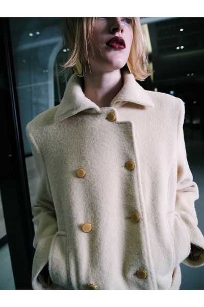 Nocturne Shirt Collar Padded Coat