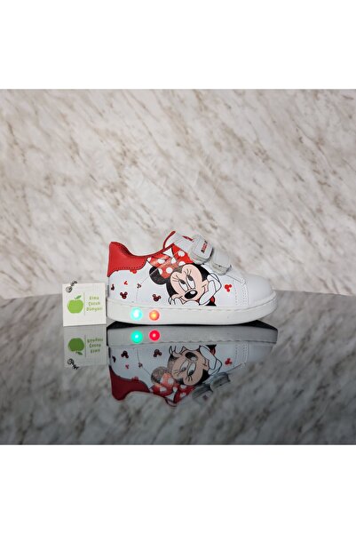 elma bebe Işıklı Ortopedik Cırt Cırtlı Unisex Kız Erkek Bebe Çocuk İlkadım Sneaker Spor Ayakkabı