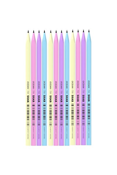 Genel Markalar Kaly Üçgen Pastel Kurşun Kalem 12'li