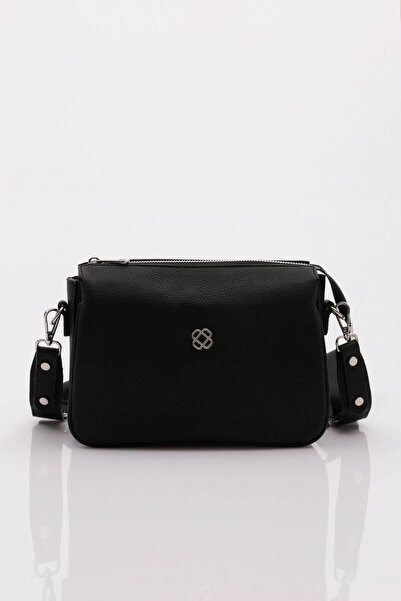DGN Black Multi-Compartment Crossbody Bag - Women 1372856