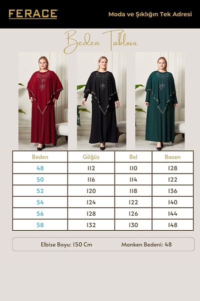 Ferace Women's Plus Size Sandy Fabric Evening Dress with Cape