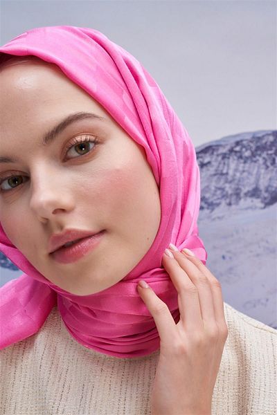 carell Dark Pink Italian Silk Wrap