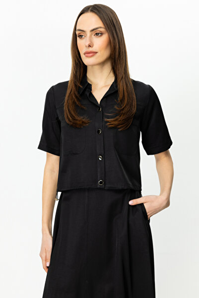 ON Cămașă crop cu talie elastică