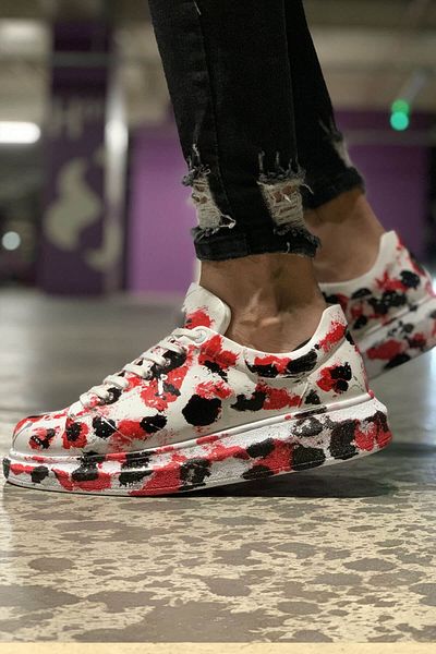 Chekich Pantofi pentru bărbați Ch254 Cbt Pittura 409 Roșu / Negru