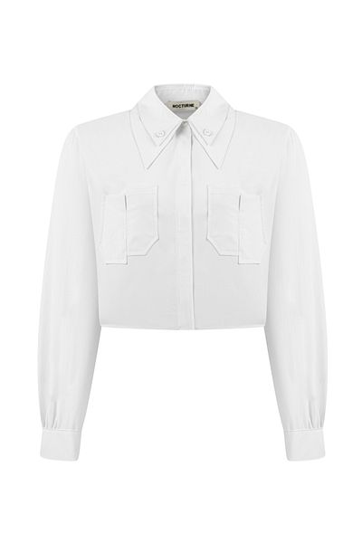 Nocturne Button Detailed Shirt on the Collar