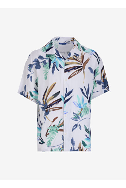Jack & Jones Rahat Beyaz Erkek Gömlek JORLUKE SODRA AOP SHIRT SS