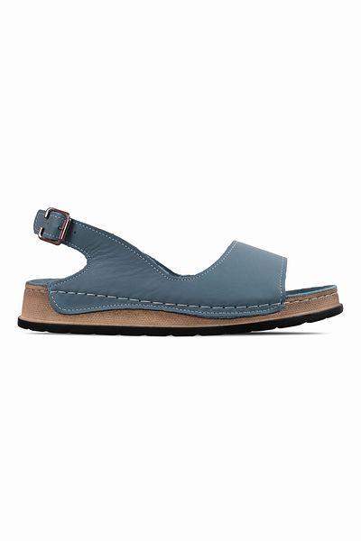 Lal Shoes & Bags Sandale cu slingback din piele naturală pentru femei Blue Adoles