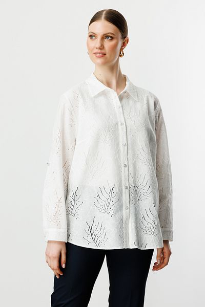 Ekol Buttoned Front Lace Blouse