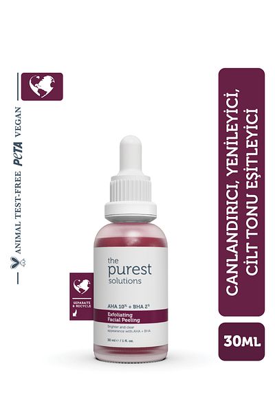 The Purest Solutions يحتوي على 10% + Bha 2% - مصل تقشير البشرة الأحمر المنشط ومعادل لون البشرة 30 مل