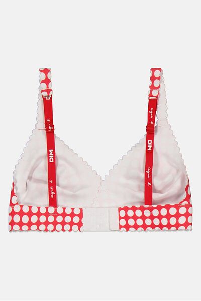 DIM Women Non Padded Polka Dots Bra, Red