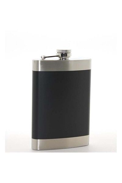 Acousticworld 9 oz Black Flask - Stainless Steel Single