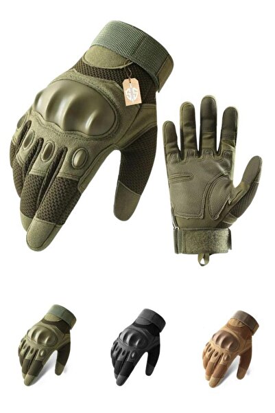 SINGLE SWORD قفازات كاكي للدراجات النارية/الدراجات الهوائية مع خاصية اللمس ال...