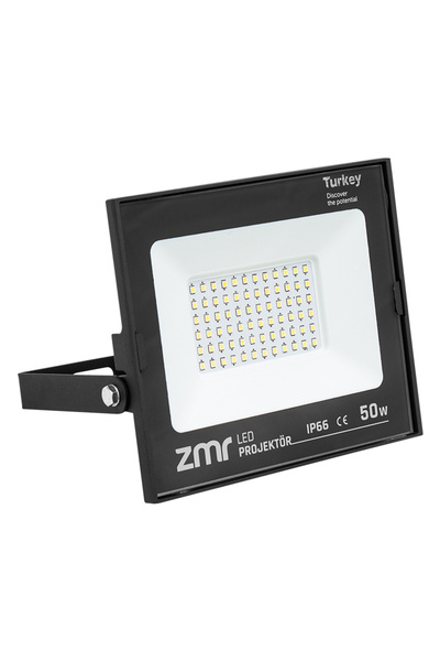 302/s 50 Watt - 220 Volt 6500k Ip66 150* Işik Açisi Siyah Slim Kasa Led Projektör