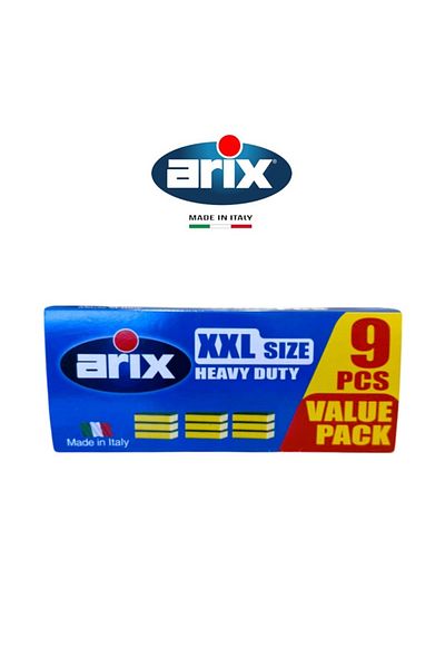 ARIX Heavy Duty XXL Scouring Sponge: 9pcs, Extra-Strong for Tough Cleaning