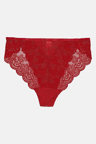 Triumph Women Textured Pull On Briefs, Red