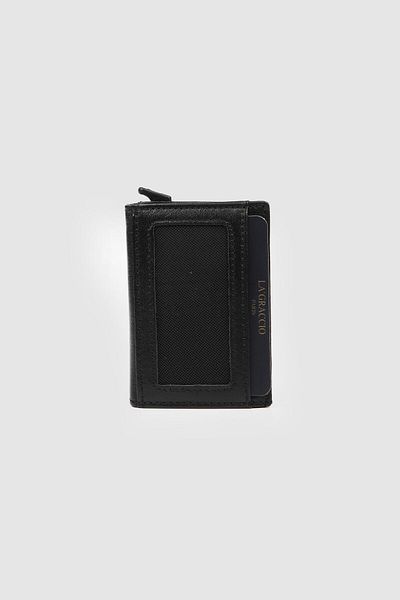La La'Graccio Paris Paris Men's Wallet, Black Ruhani Knot Leather Graduation Wallet