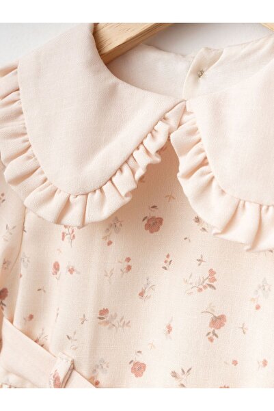 Cherrys Bebek Children's Girl's Dress with Collar Rucks