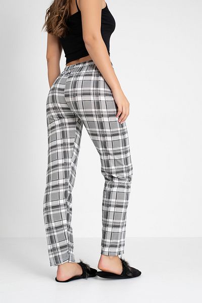 DONEX Cotton Thin Breathable Fabric Ribbon Waist Detail Printed Women's Sleepwear Bottoms Without Pockets