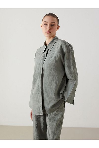 LC Waikiki Γυναικείο πουκάμισο LCW Modal Mixed Oversize