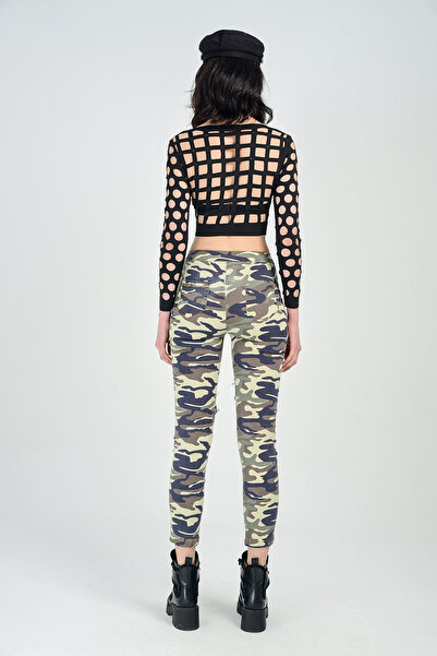 Sense Штани з камуфляжним візерунком | Pnt14006 Лаци Беж Камуфляж