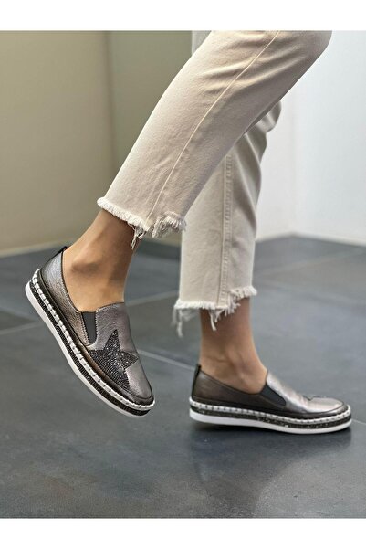 Hacıoğlu Ayakkabı Γυναικείες κομψές μπαλαρίνες Vollex Yıldız Taşlı