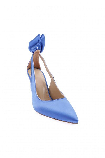 DGN Pantofi de damă cu curea la gleznă cu toc subțire Sax Satin 21112821